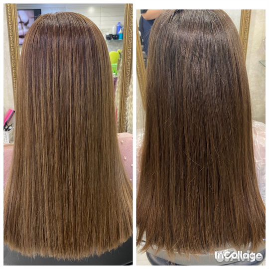 Кератиновое выпрямление волос