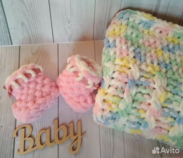 Плюшевый плед в кроватку