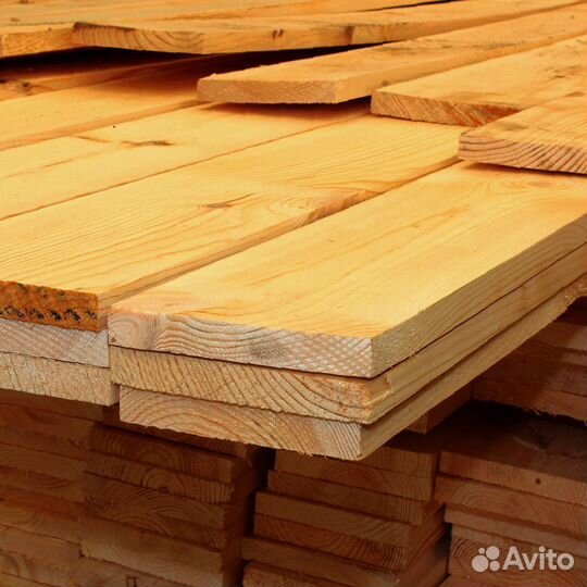 Шлифованные доски лиственницы 55x125 мм, равномерн