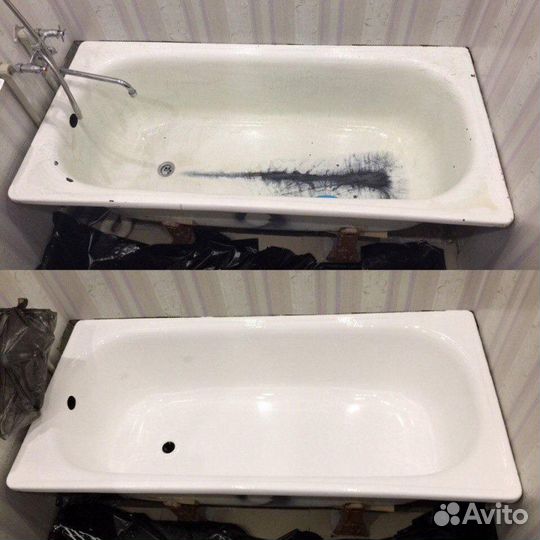 Реставрация ванн жидким акрилом по договору