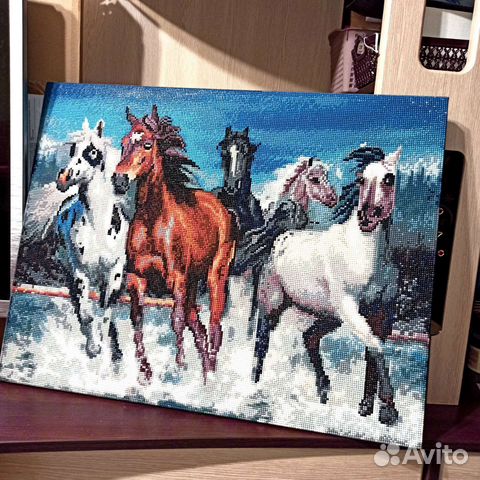 Картина из страз готовая 50х60 на подрамнике