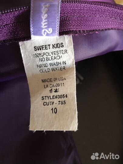 Платье праздничное на девочку10 лет made in USA