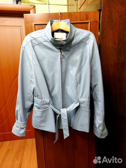 Куртка весенняя голубая экокожа 54-56 размер