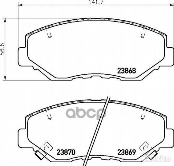 Колодки тормозные дисковые перед (PF-8485)