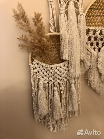 Макраме панно ловец снов декор настенный