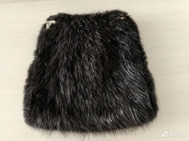 Шапка меховая женская с ушками (новая)