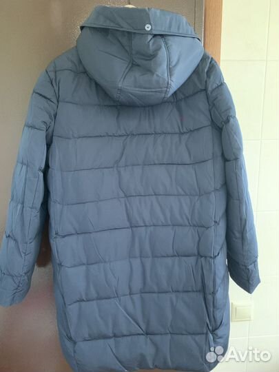 Куртка новая зимняя длинная темно синего цвета