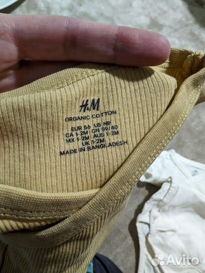 Боди H&M 56, ромпер Mothercare