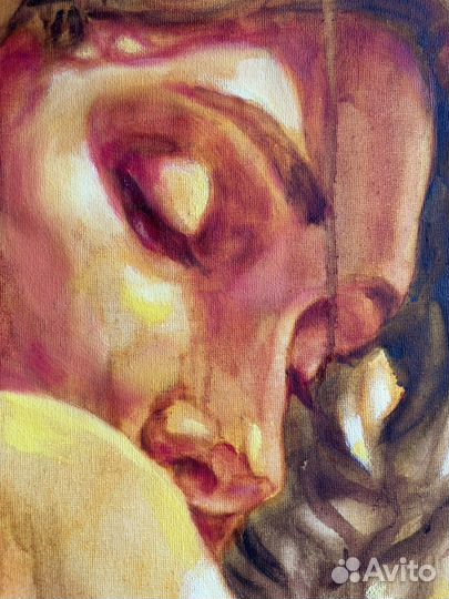 Картина маслом на холсте портрет, 35/45 см