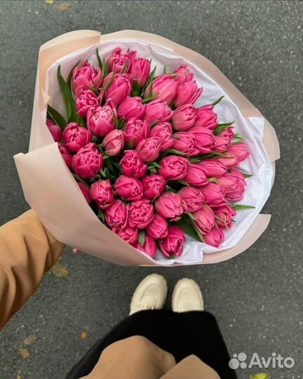 Свежие тюльпаны букет цветы с доставкой