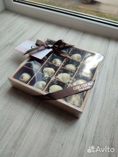 В наличии Шоколадные пельмени внутри орех