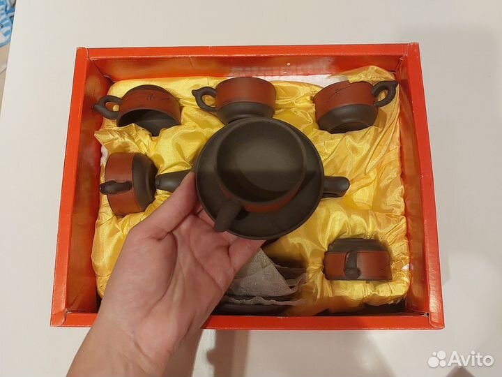 Китайский чайный сервиз глина