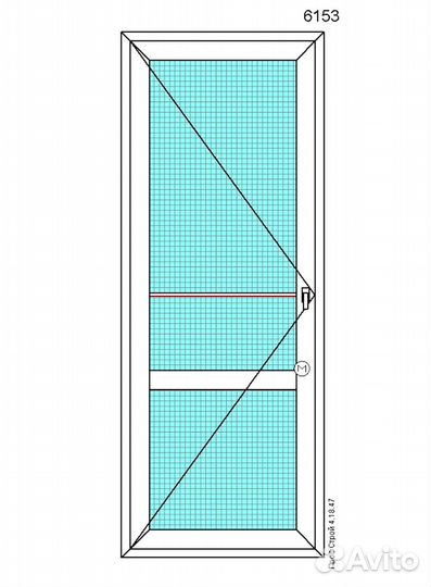 Балконная дверь пвх 800x2070