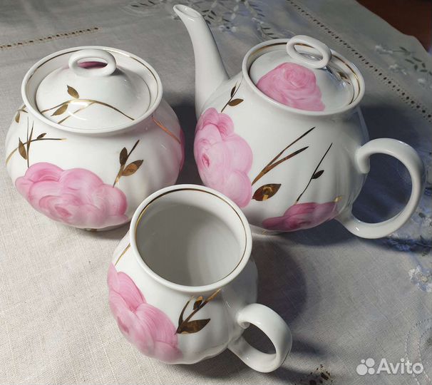 Дулевский фарфор ссср+чешский хрусталь