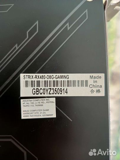 Rx 480 8GB Asus Strix