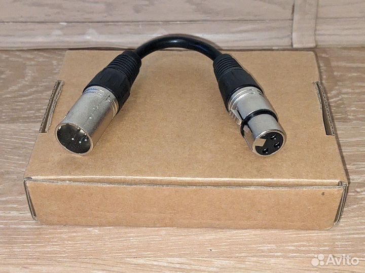 DMX переходник 3F5M (3 пин мама - 5 пин папа)