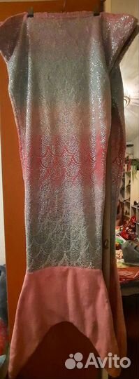 Хвост русалки плед большой