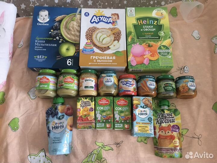 Безмолочная каша пюре сок