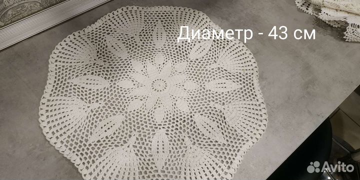 Салфетки вязаные крючком, ручная работа