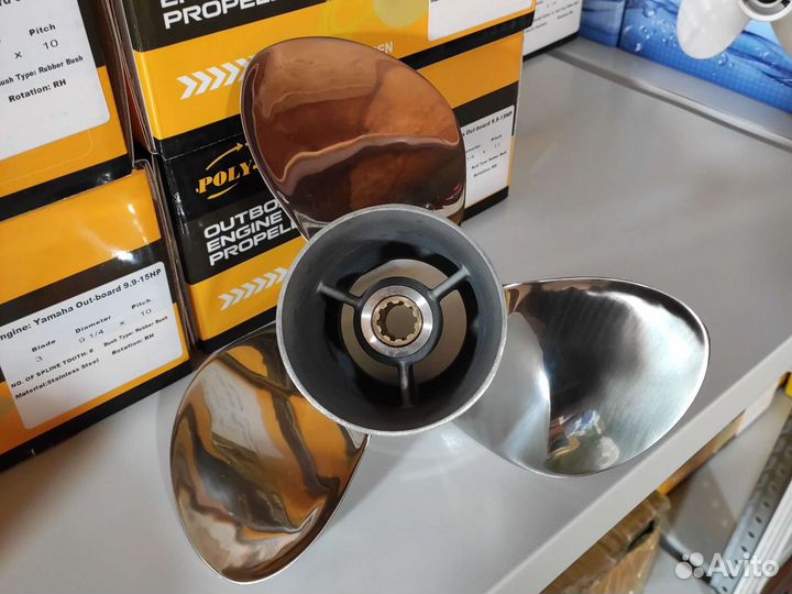 Винт гребной Yamaha 20-30; 3*10-1/4*12, сталь