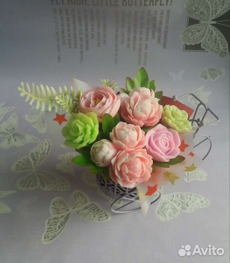 Мыло ручной работы, букеты, композиции