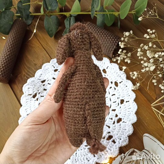 Вязаные игрушки. Ослик. Ручная работа