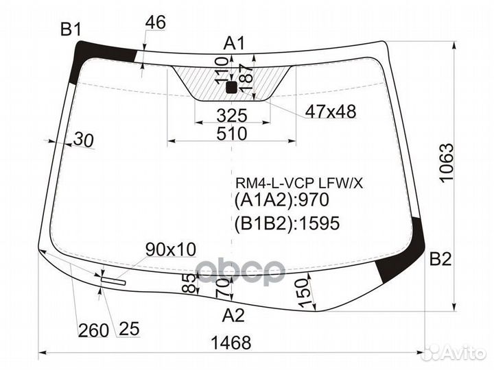 Стекло лобовое Honda CR-V 11-18 RM4-L-VCP LFW/X