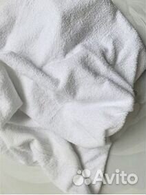 Полотенце махровое банное белое