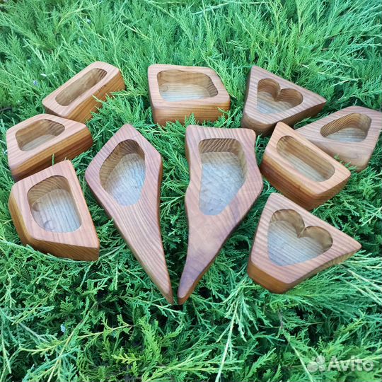 Подсвечник деревянный из массива дерева