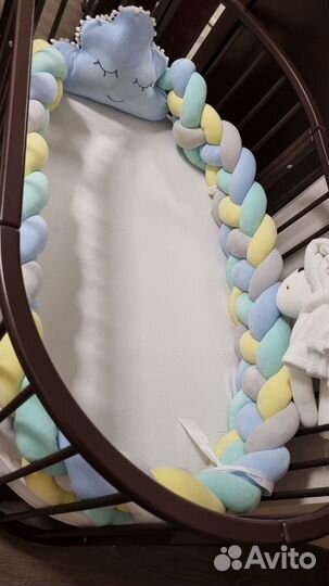 Бортики в кроватку косичка