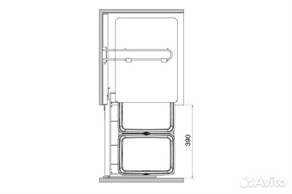 Ведро для мусора, в стол шириной от 45 см