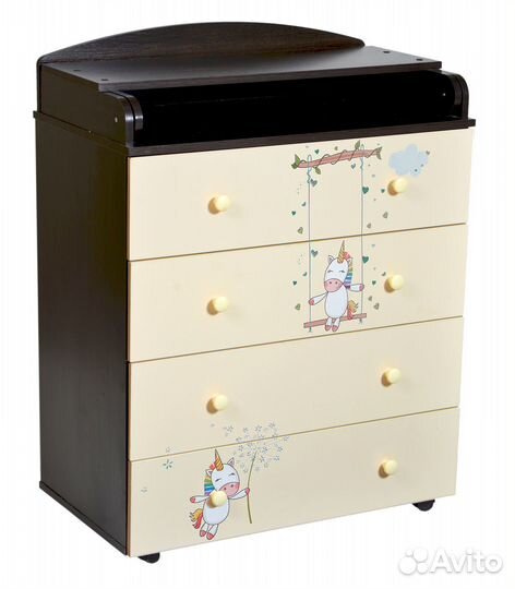 Комод пеленальный ByTwinz Story Единороги