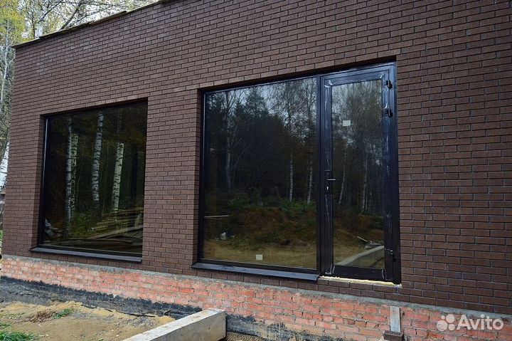 Пластиковые окна в цвете антрацит