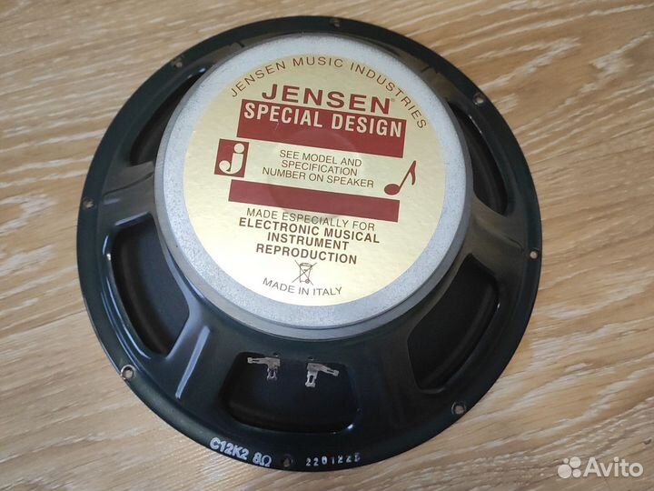 Гитарный динамик 12 дюймов Jensen C12K2 8Ом, новый