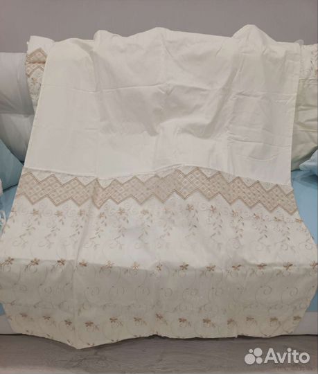 Комплект бортиков в кроватку, с балдахином