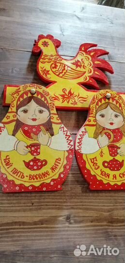 Набор разделочные доски с росписью