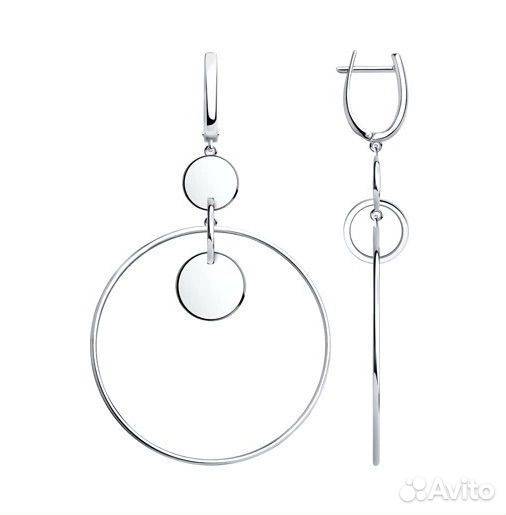 Серьги из серебра sokolov