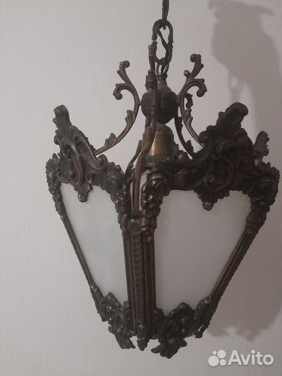 Винтажная люстра СССР (80-е) Бронза-латунь