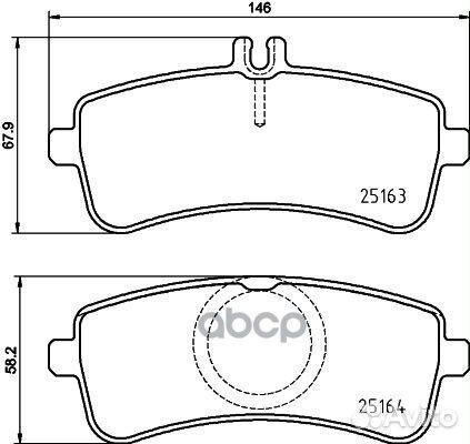 Колодки тормозные дисковые зад Brembo P5013