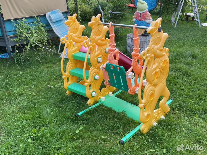 Детская горка и качели бу