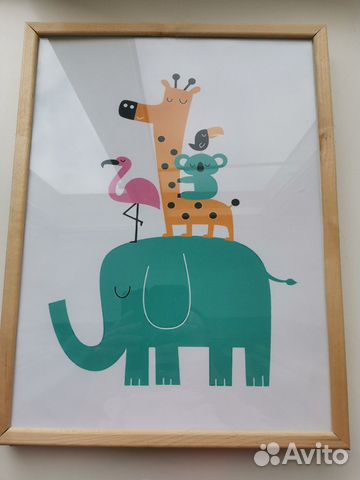 Плакаты детские, в деревянной раме