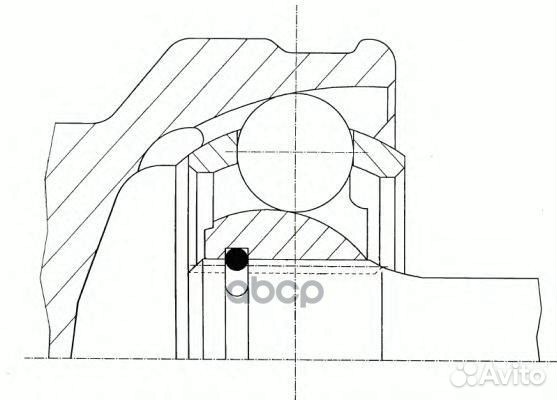 ШРУС opel astra H 1.7,1.8 2004 304386 GKN