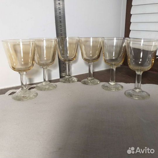 Рюмки,фужеры СССР цветное стекло