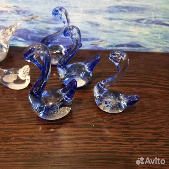 Лебеди хрусталь,стекло СССР