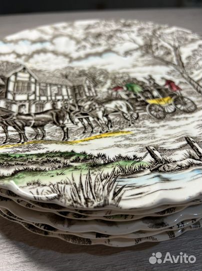 Тарелка сервировочная 25см Англия myott “Почта”