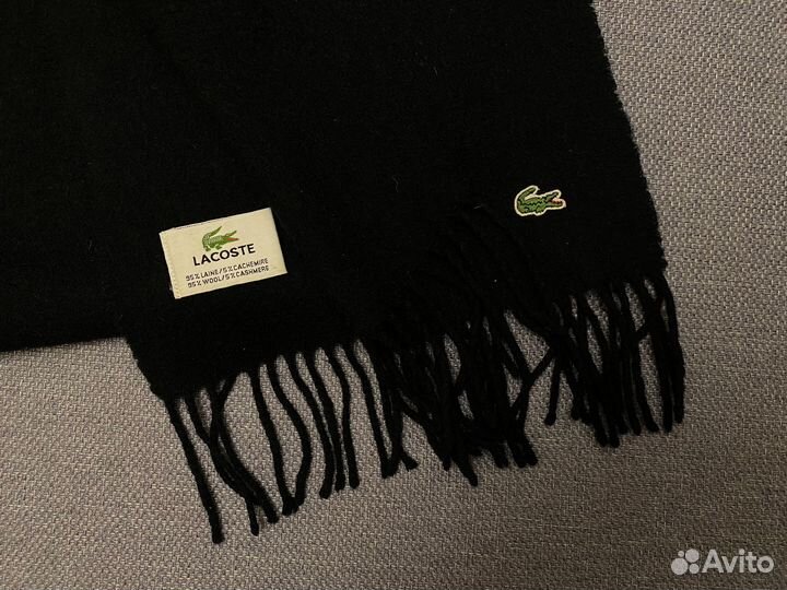 Шарф lacoste шерсть+кашемир оригинал