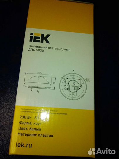 Светильник светодиодный IEK, 12Вт