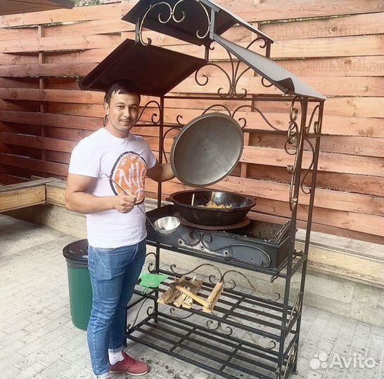Мангал с печью