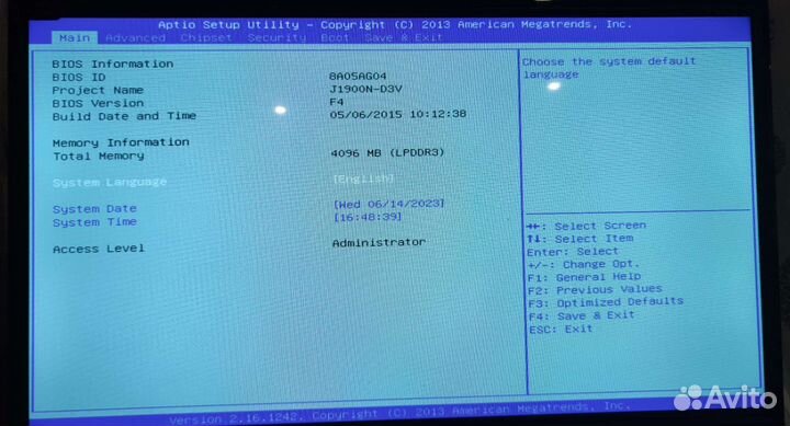 Связка J1900N- D3V. 4гб