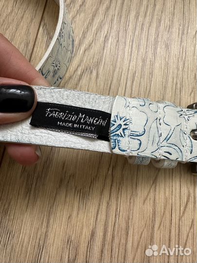 Ремень мужской с цветами Italia